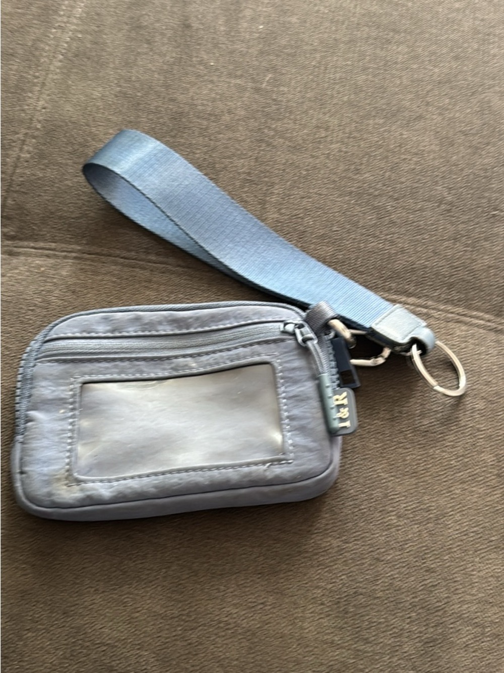Blue Wristlet Phone Pouch with ID Window